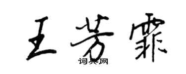 王正良王芳霏行书个性签名怎么写
