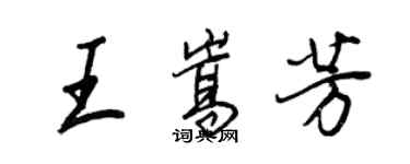 王正良王嵩芳行书个性签名怎么写