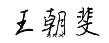 王正良王朝斐行书个性签名怎么写