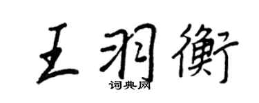 王正良王羽衡行书个性签名怎么写