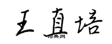 王正良王直培行书个性签名怎么写