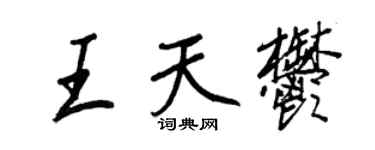 王正良王天郁行书个性签名怎么写