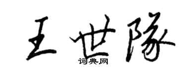 王正良王世队行书个性签名怎么写