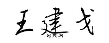 王正良王建戈行书个性签名怎么写
