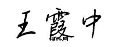 王正良王霞中行书个性签名怎么写