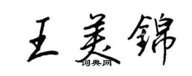 王正良王美锦行书个性签名怎么写
