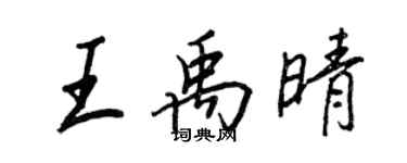 王正良王禹晴行书个性签名怎么写