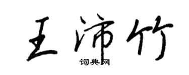 王正良王沛竹行书个性签名怎么写