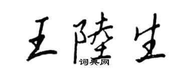 王正良王陆生行书个性签名怎么写
