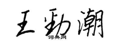 王正良王劲潮行书个性签名怎么写