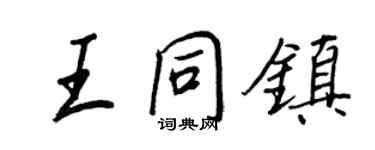 王正良王同镇行书个性签名怎么写