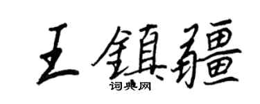 王正良王镇疆行书个性签名怎么写