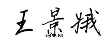 王正良王景娥行书个性签名怎么写
