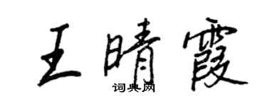 王正良王晴霞行书个性签名怎么写