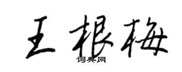 王正良王根梅行书个性签名怎么写