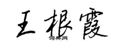 王正良王根霞行书个性签名怎么写