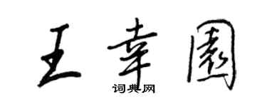 王正良王幸园行书个性签名怎么写