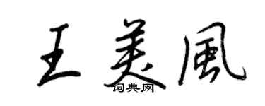 王正良王美风行书个性签名怎么写