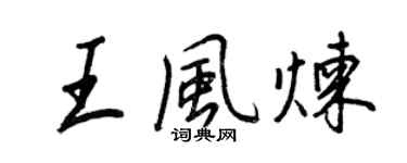 王正良王风炼行书个性签名怎么写