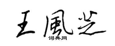王正良王风芝行书个性签名怎么写