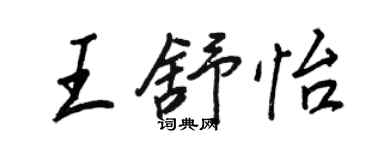 王正良王舒怡行书个性签名怎么写