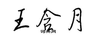 王正良王含月行书个性签名怎么写