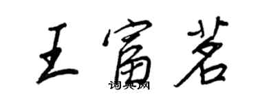 王正良王富茗行书个性签名怎么写