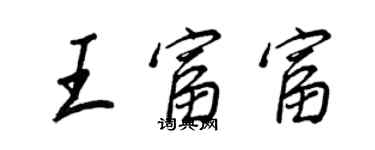 王正良王富富行书个性签名怎么写