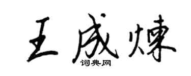 王正良王成炼行书个性签名怎么写