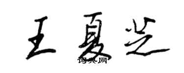 王正良王夏芝行书个性签名怎么写
