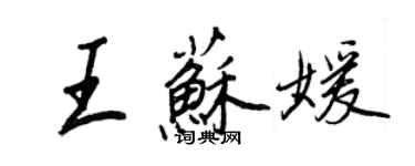 王正良王苏媛行书个性签名怎么写