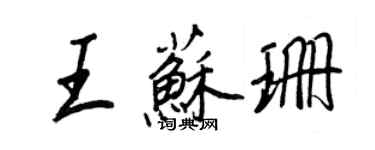 王正良王苏珊行书个性签名怎么写