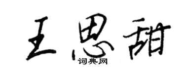 王正良王思甜行书个性签名怎么写