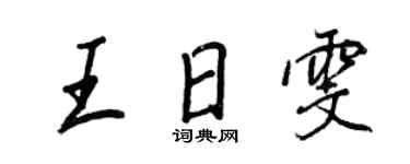 王正良王日雯行书个性签名怎么写