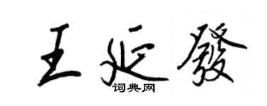 王正良王延发行书个性签名怎么写