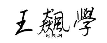 王正良王飚学行书个性签名怎么写