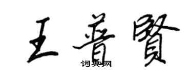 王正良王普贤行书个性签名怎么写