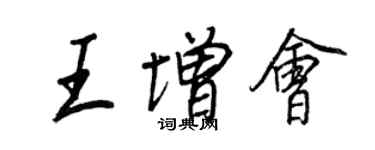 王正良王增会行书个性签名怎么写
