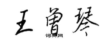 王正良王曾琴行书个性签名怎么写