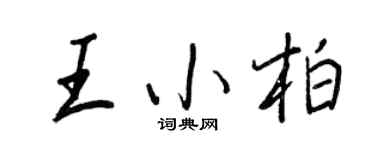 王正良王小柏行书个性签名怎么写