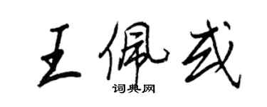 王正良王佩或行书个性签名怎么写