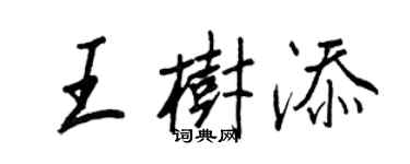 王正良王树添行书个性签名怎么写