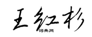 王正良王红杉行书个性签名怎么写