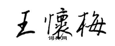 王正良王怀梅行书个性签名怎么写