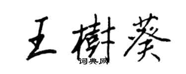 王正良王树葵行书个性签名怎么写