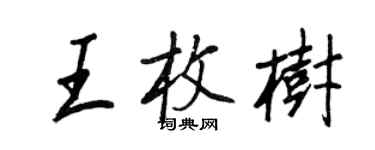 王正良王枚树行书个性签名怎么写