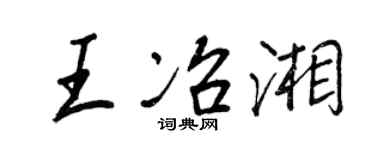 王正良王冶湘行书个性签名怎么写