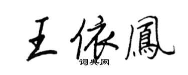 王正良王依凤行书个性签名怎么写