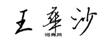 王正良王华沙行书个性签名怎么写