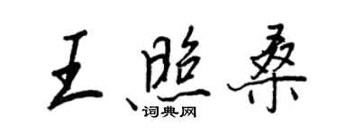 王正良王照桑行书个性签名怎么写